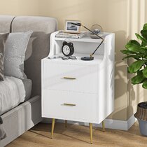 Tall nightstand on sale with drawer